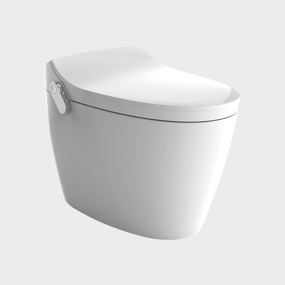 One-piece automatic flushing smart toilet with night light